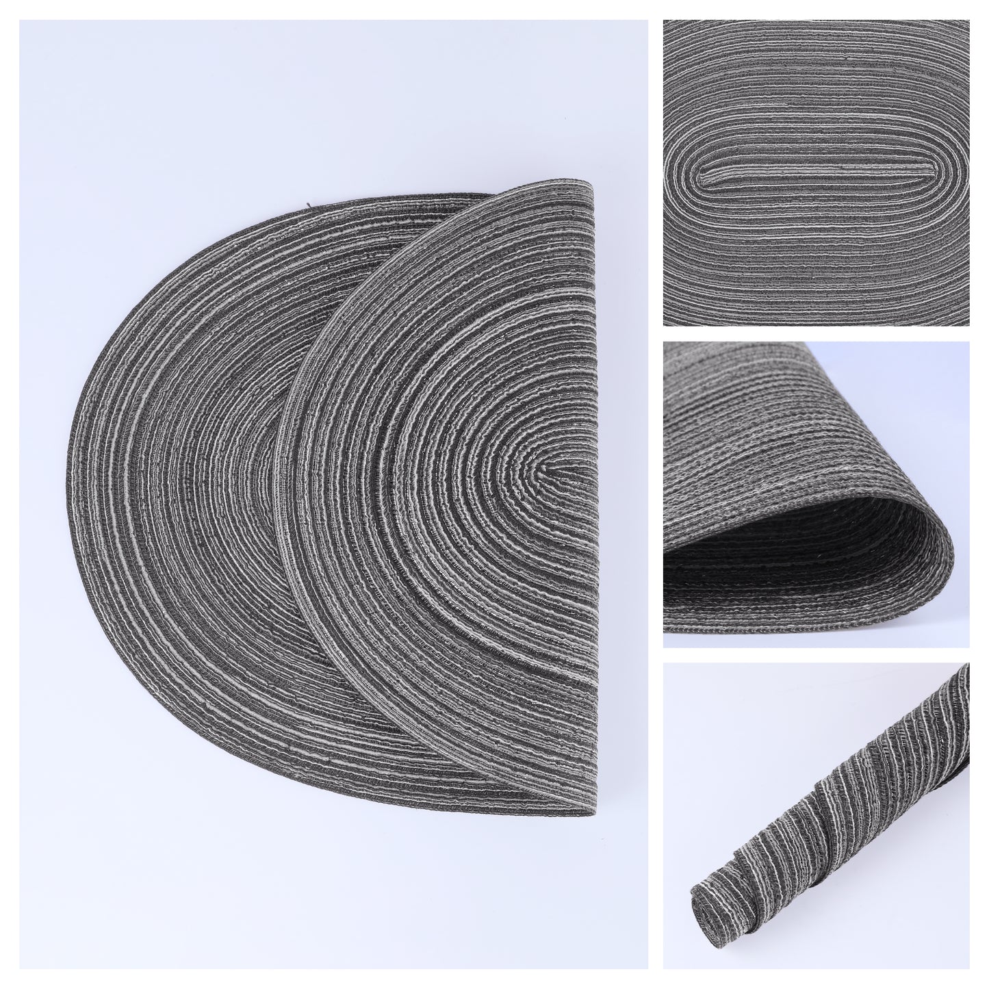 Farmhouse Placemats Set of 6 Oval for Indoor Outdoor Kitchen Wipe Clean 19.7*14in