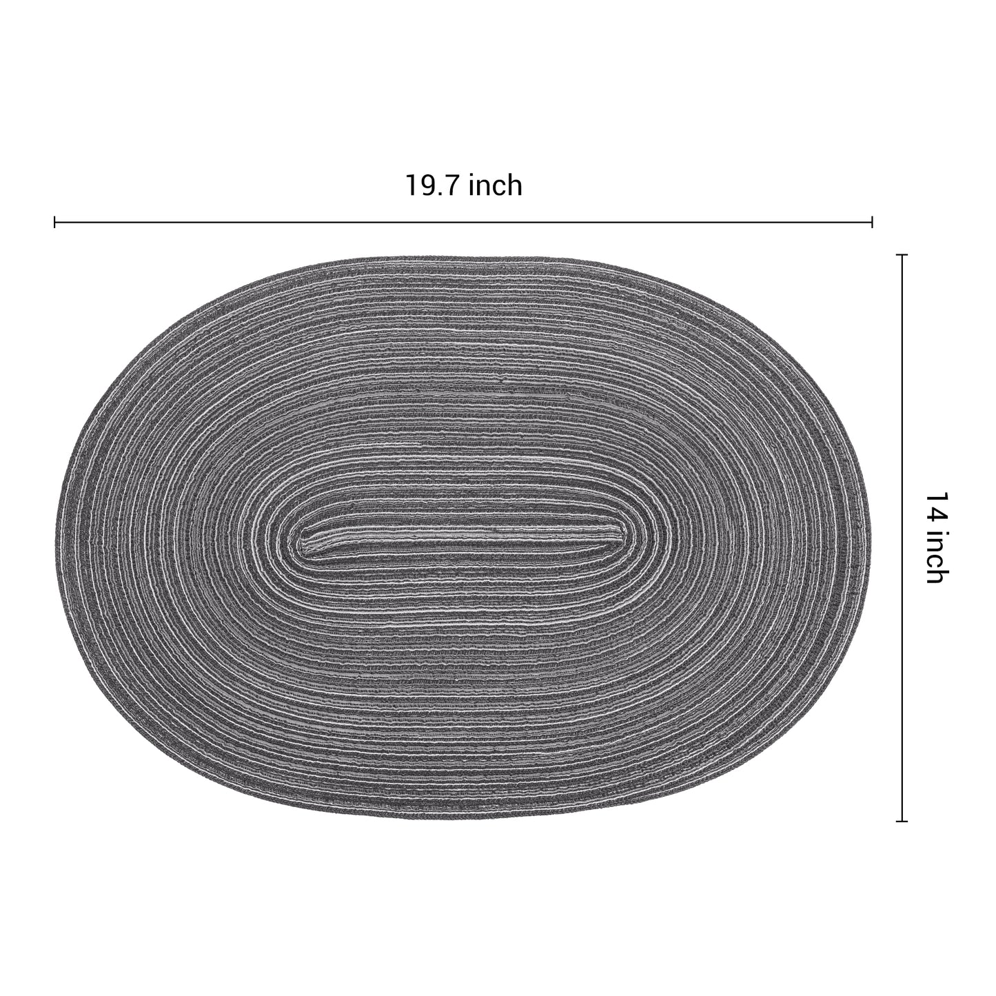 Farmhouse Placemats Set of 6 Oval for Indoor Outdoor Kitchen Wipe Clean 19.7*14in