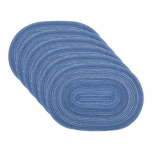 Farmhouse Placemats Set of 6 Oval for Indoor Outdoor Kitchen Wipe Clean 19.7*14in