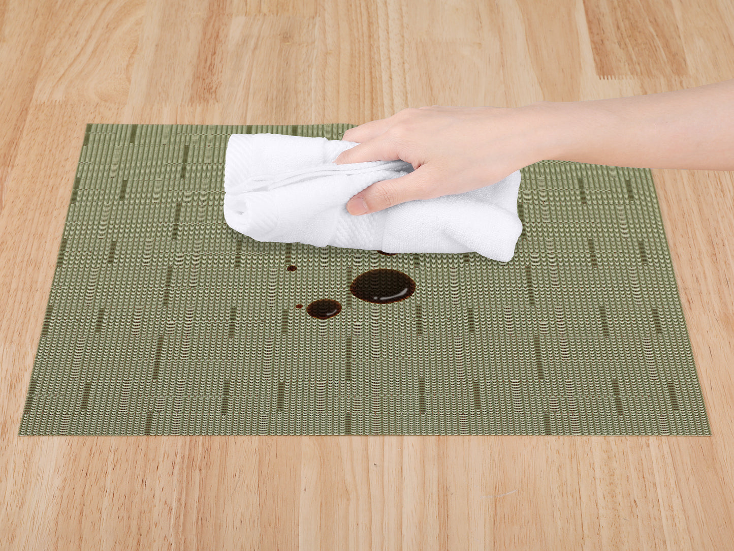 Placemats Set of 6 PVC for Kitchen Dining Table Decor Washable Wipeable 18*12in
