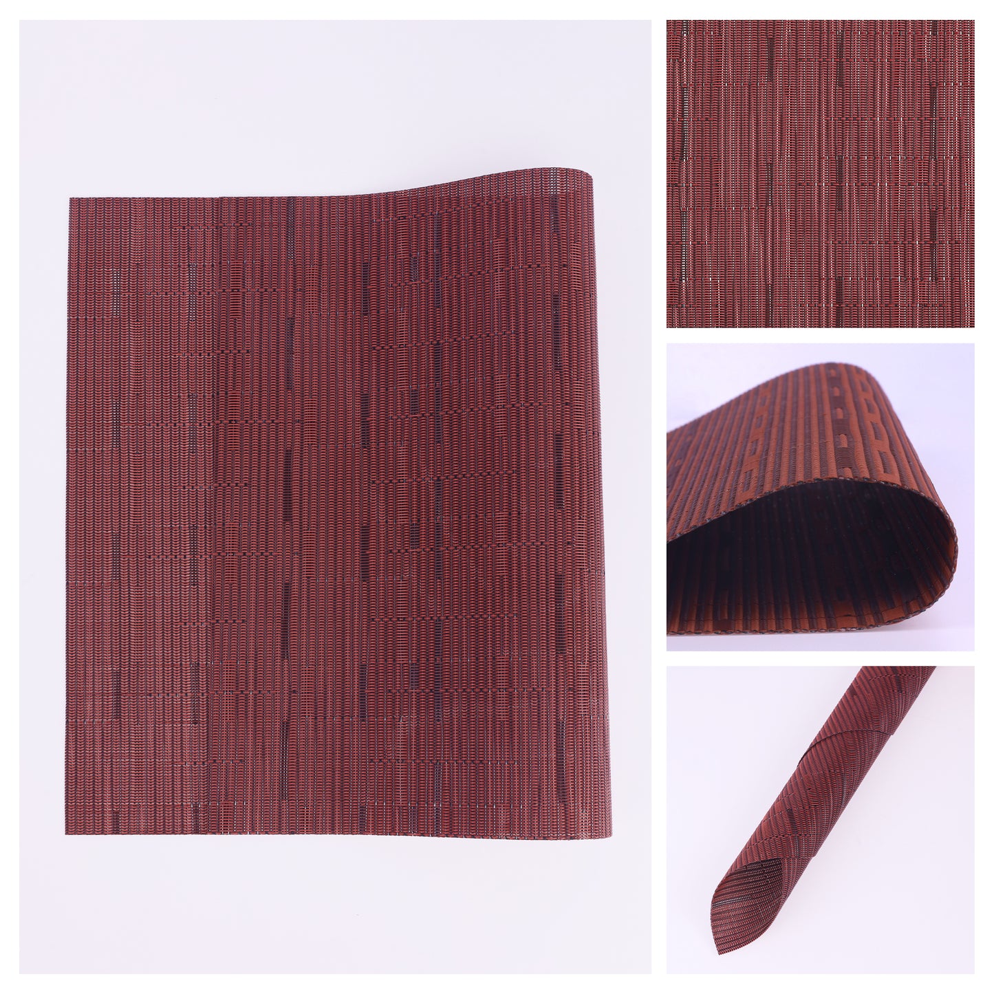 Placemats Set of 6 PVC for Kitchen Dining Table Decor Washable Wipeable 18*12in