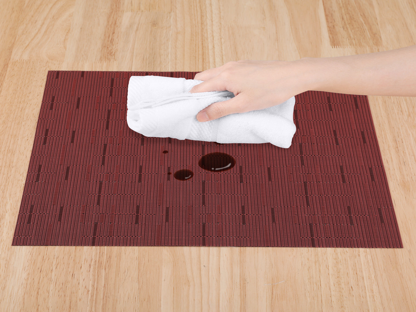 Placemats Set of 6 PVC for Kitchen Dining Table Decor Washable Wipeable 18*12in