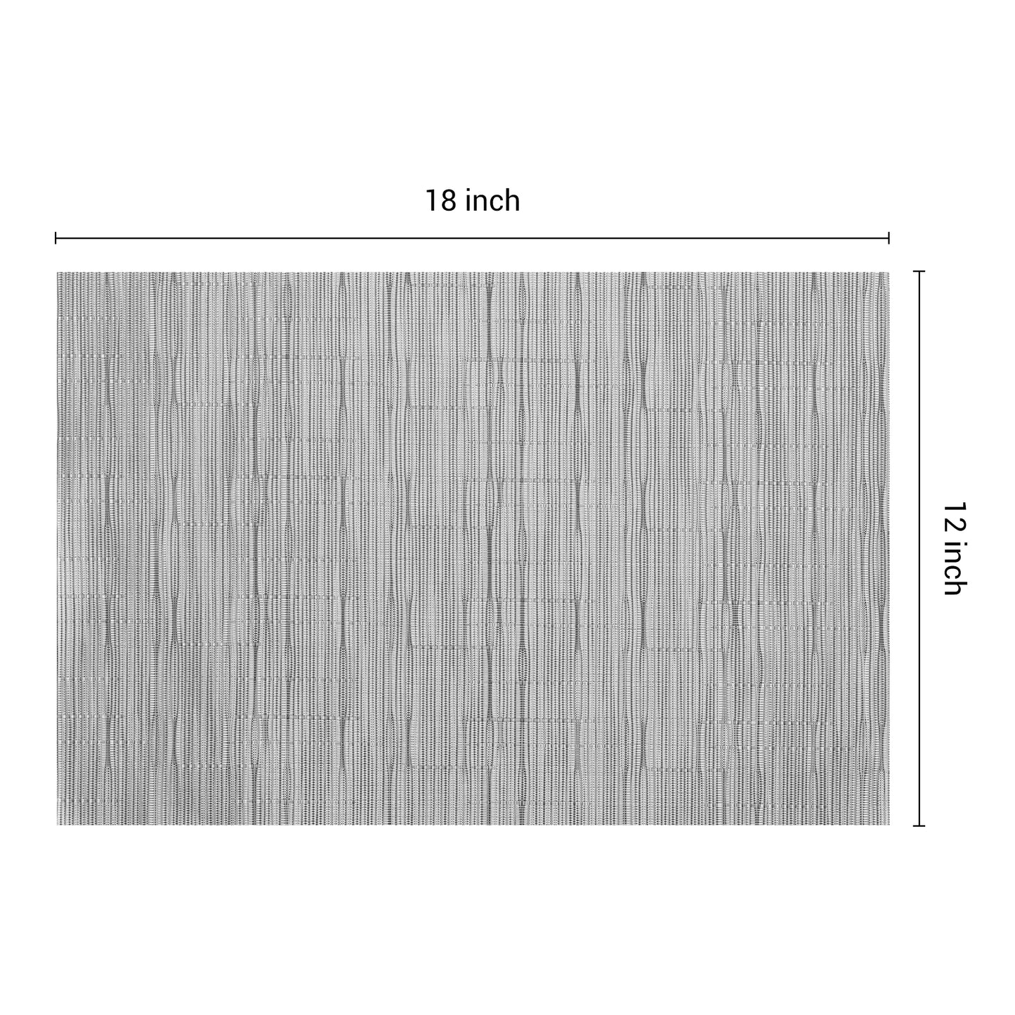 Juego de 6 manteles individuales de PVC para decoración de mesa de cocina y comedor, lavables y lavables, 45,7 x 30,5 cm