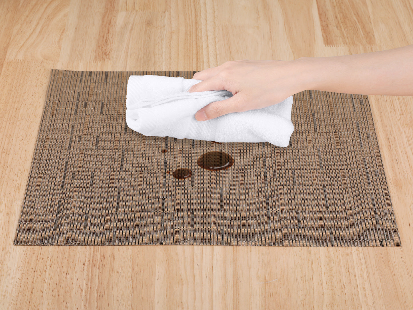 Juego de 6 manteles individuales de PVC para decoración de mesa de cocina y comedor, lavables y lavables, 45,7 x 30,5 cm