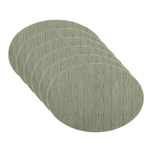 Placemats Set of 6 PVC Oval for Kitchen Dining Table Decor Wipeable 18*12.5in
