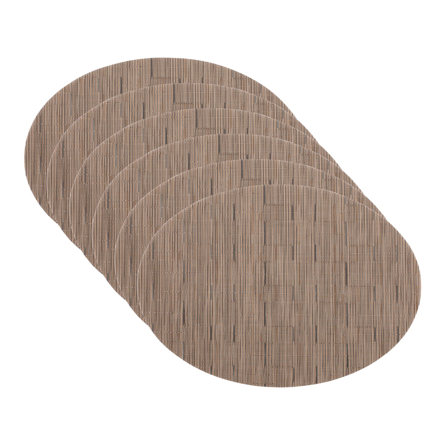 Placemats Set of 6 PVC Oval for Kitchen Dining Table Decor Wipeable 18*12.5in