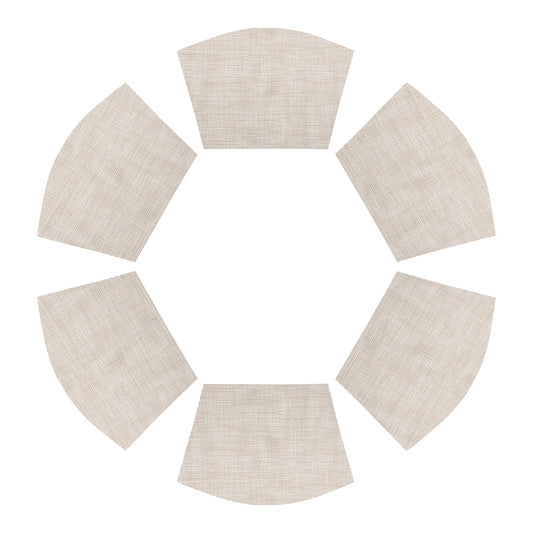 Placemats Set of 6 PVC Solid for Kitchen Dining Table Decor Wipeable 17*11.5in