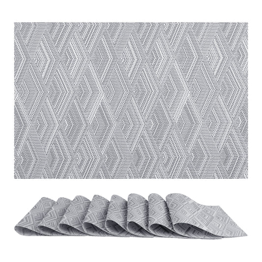 Placemats Set of 8 PVC for Kitchen Dining Table Decor Heat Resistant Wipeable 18*12in