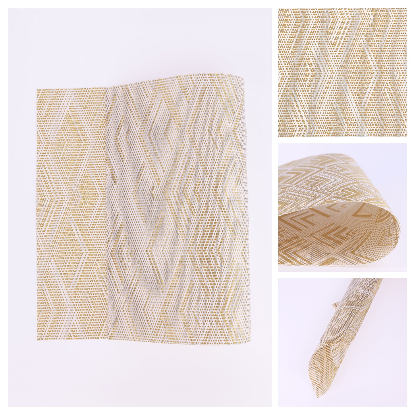 Placemats Set of 8 PVC for Kitchen Dining Table Decor Heat Resistant Wipeable 18*12in