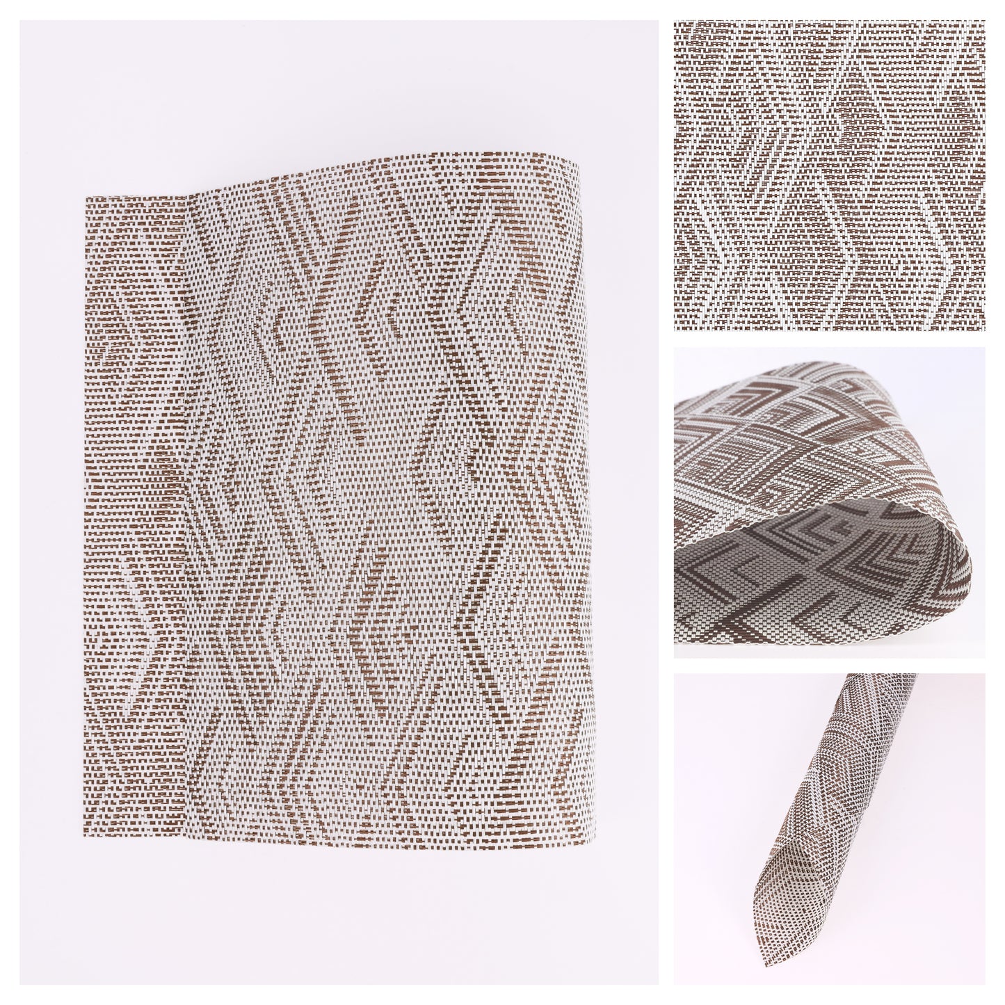 Placemats Set of 8 PVC for Kitchen Dining Table Decor Heat Resistant Wipeable 18*12in