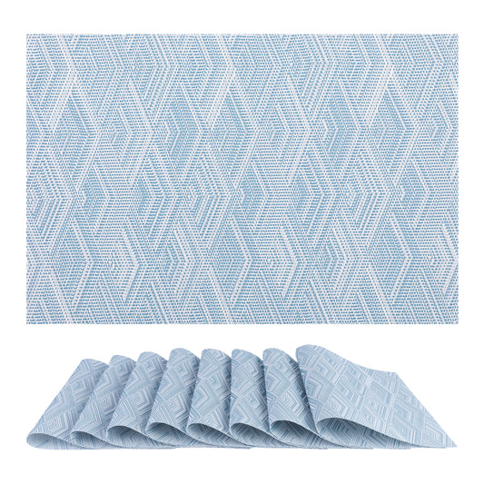 Placemats Set of 8 PVC for Kitchen Dining Table Decor Heat Resistant Wipeable 18*12in