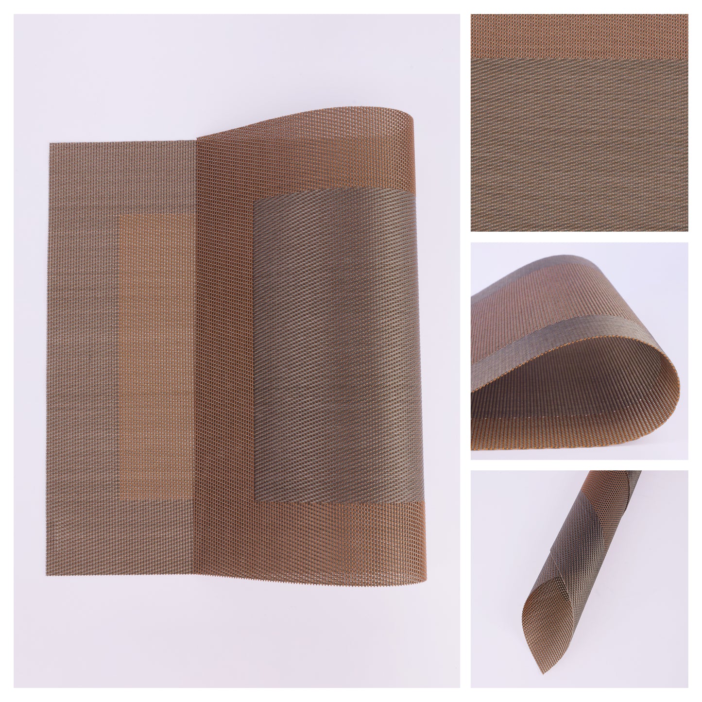 Juego de 8 manteles individuales de PVC para decoración de mesa de cocina y comedor, lavables y resistentes al calor, 45,7 x 30,5 cm