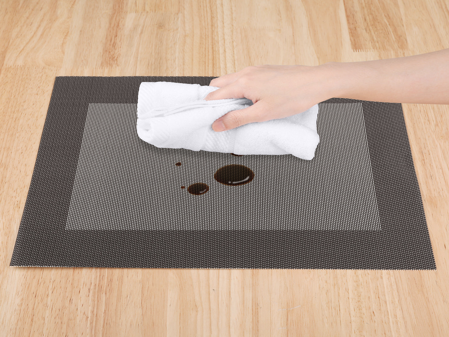 Juego de 8 manteles individuales de PVC para decoración de mesa de cocina y comedor, lavables y resistentes al calor, 45,7 x 30,5 cm