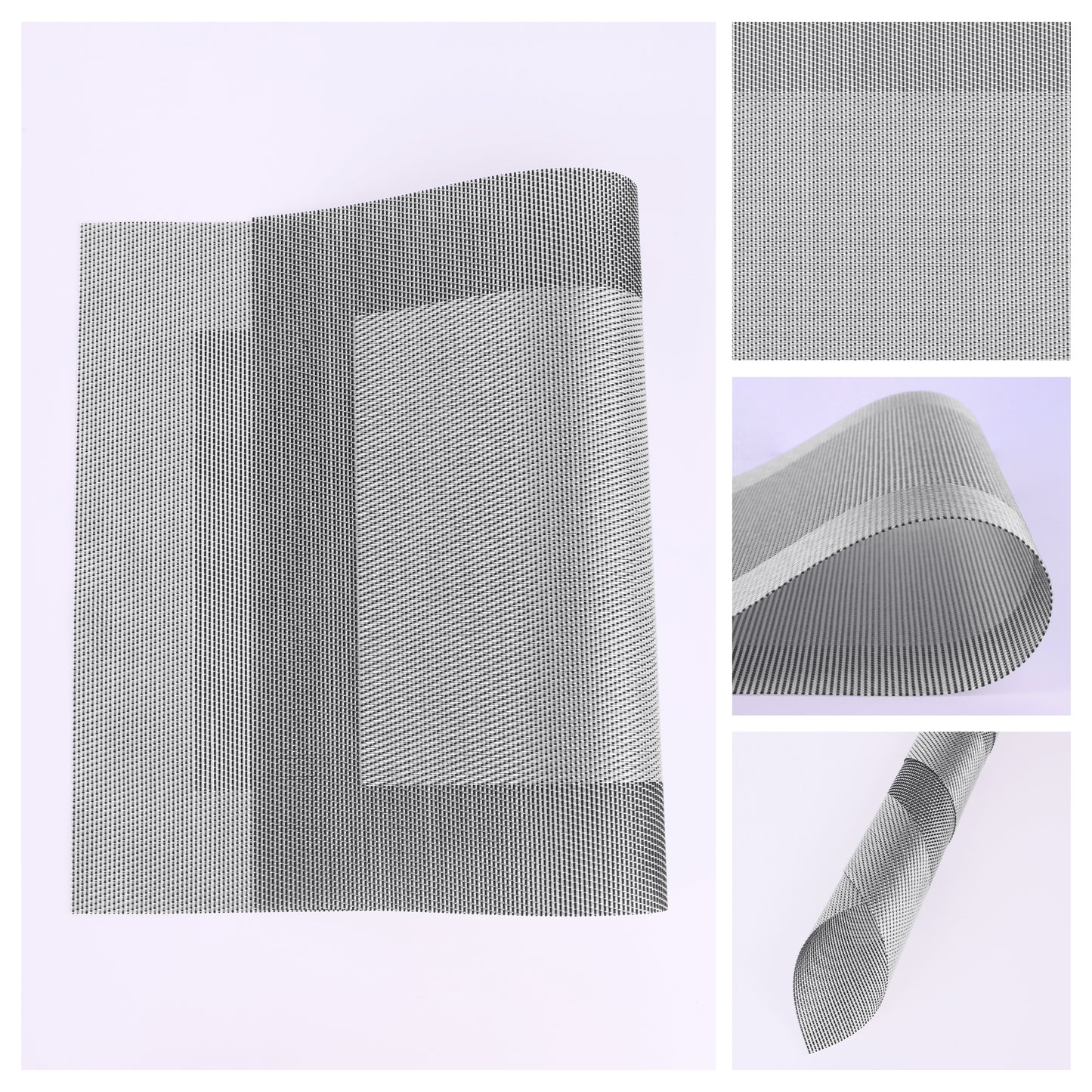 Placemats Set of 8 PVC for Kitchen Dining Table Decor Washable Heat Resistant 18*12in