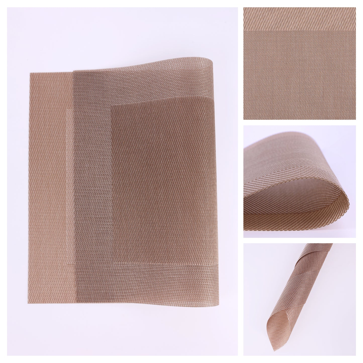 Placemats Set of 8 PVC for Kitchen Dining Table Decor Washable Heat Resistant 18*12in