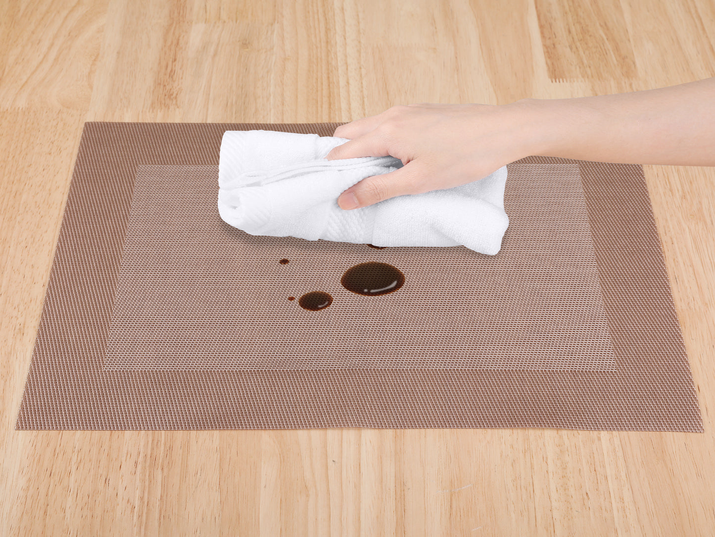 Placemats Set of 8 PVC for Kitchen Dining Table Decor Washable Heat Resistant 18*12in