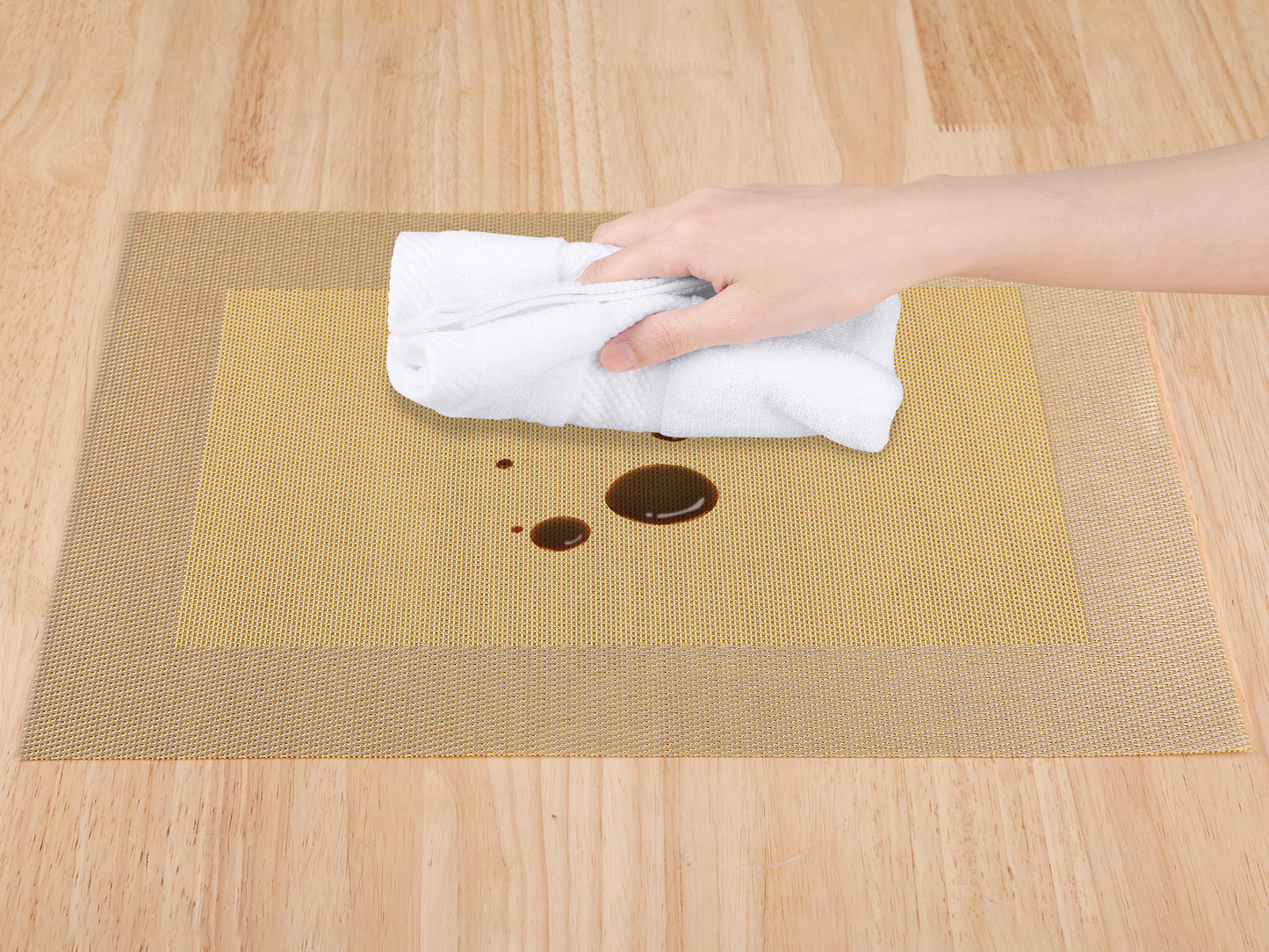 Placemats Set of 8 PVC for Kitchen Dining Table Decor Washable Heat Resistant 18*12in