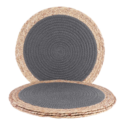 Juego de 4 manteles individuales de estilo rústico para decoración de mesa de comedor, 35,5 x 35,5 cm
