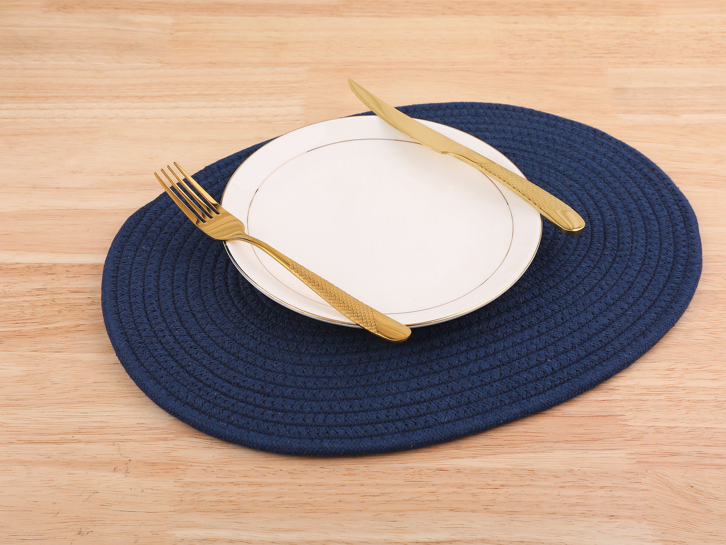 Farmhouse Placemats Set of 4 Cotton Rope for Dining Table Decor Wipe Clean 15.5*12in