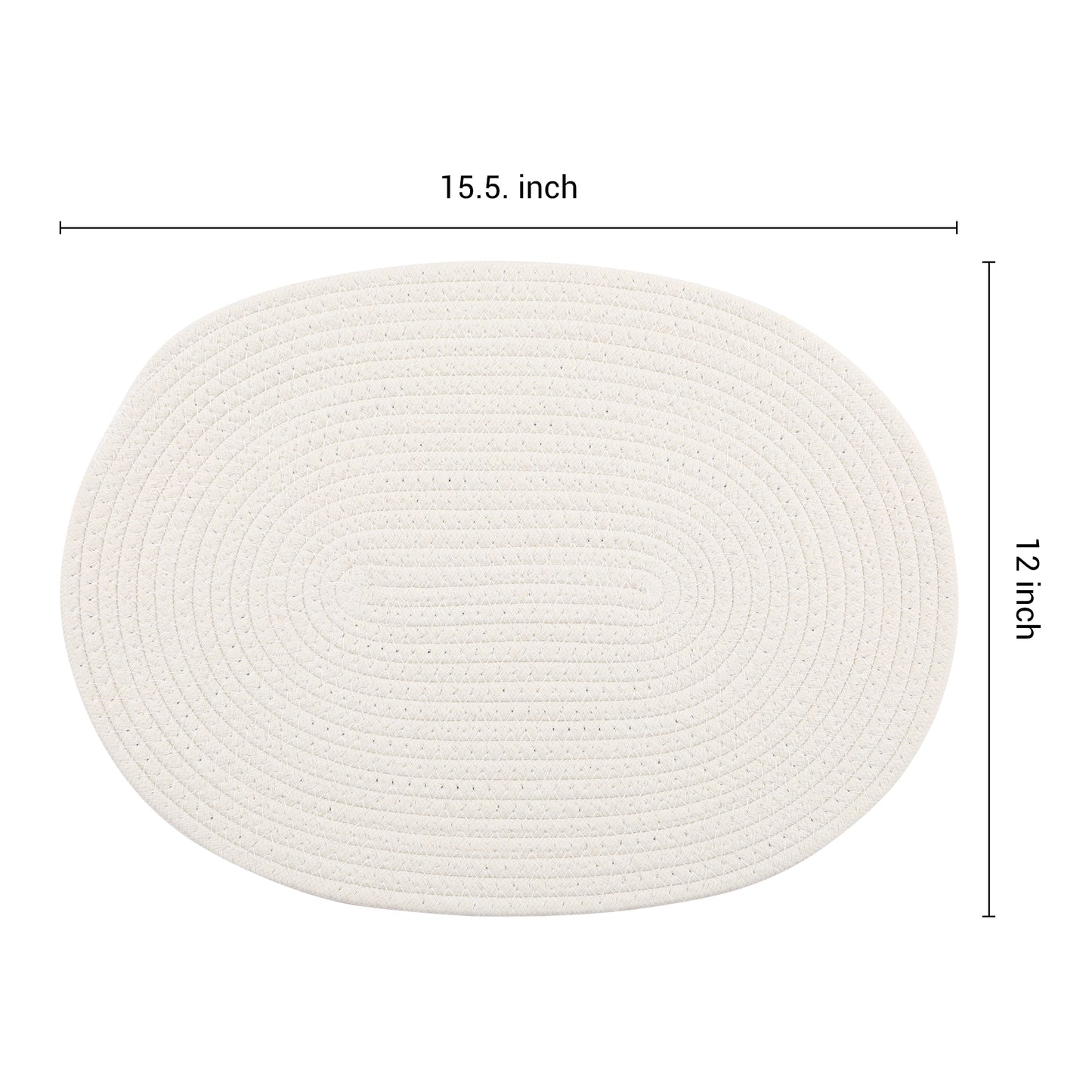 Farmhouse Placemats Set of 4 Cotton Rope for Dining Table Decor Wipe Clean 15.5*12in