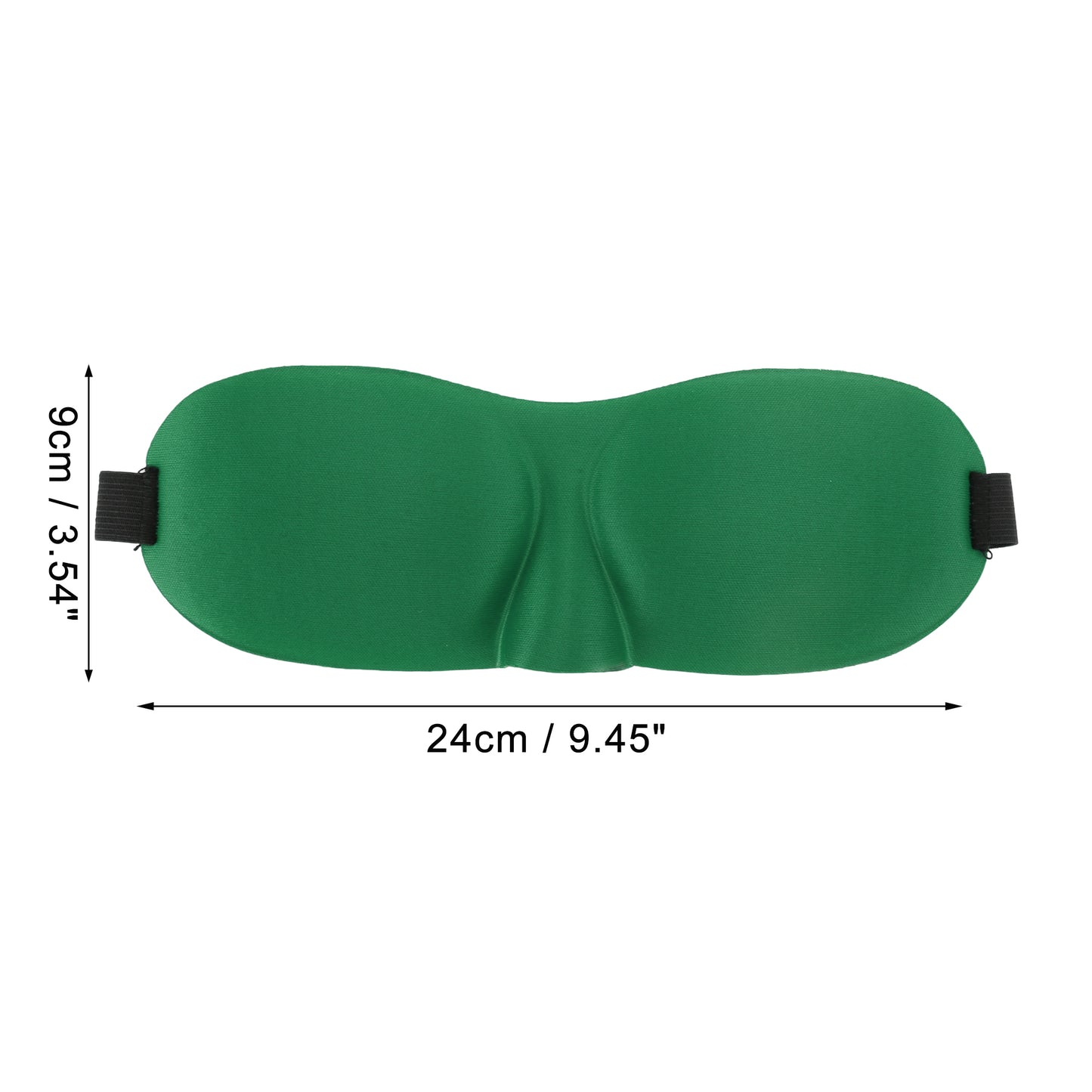 Breathable Elastic Band 3D Sleep Mask for Travel Rest Green