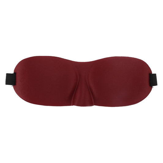 Breathable Elastic Band 3D Sleep Mask for Travel Rest Wine Red