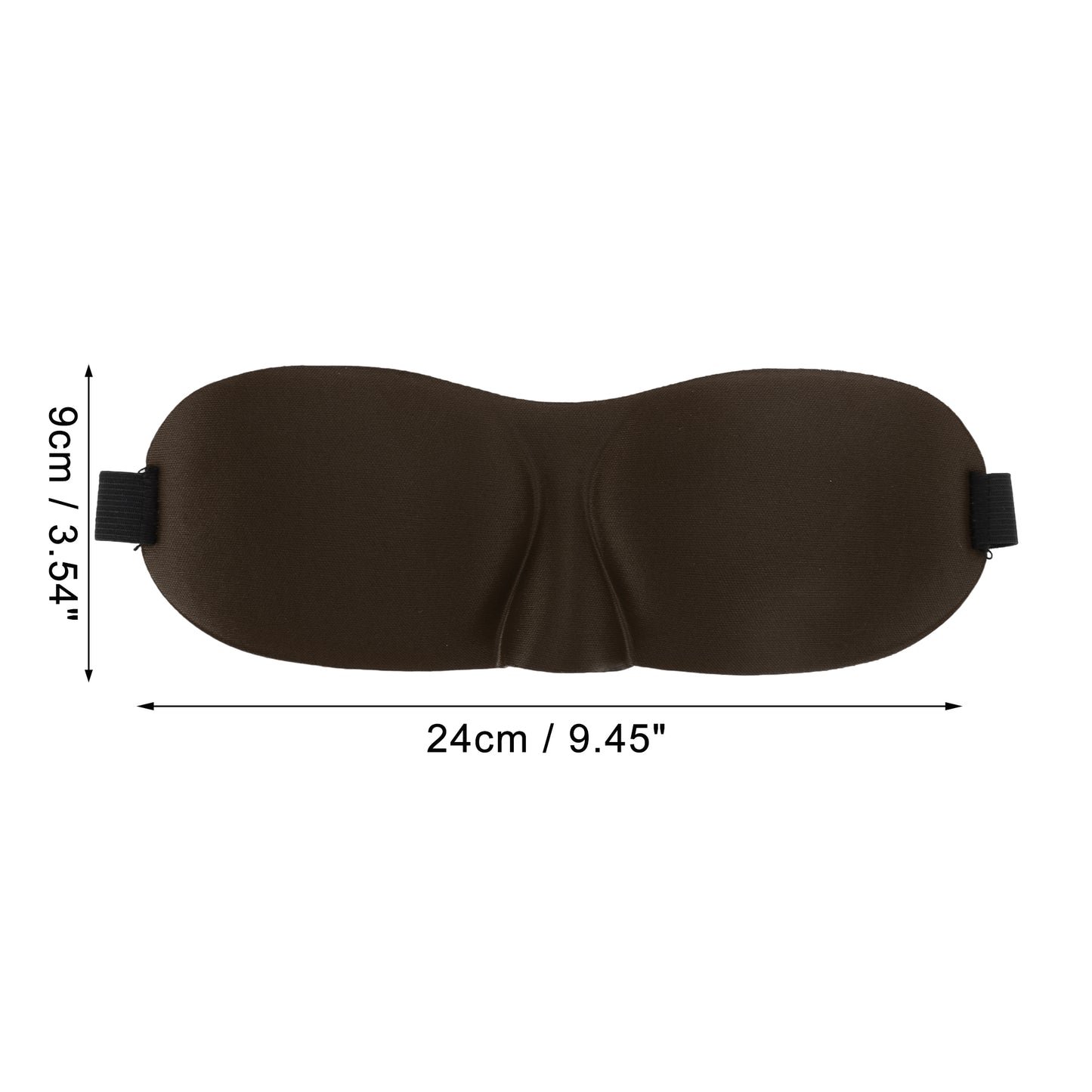 Breathable Elastic Band 3D Sleep Mask for Travel Rest Brown