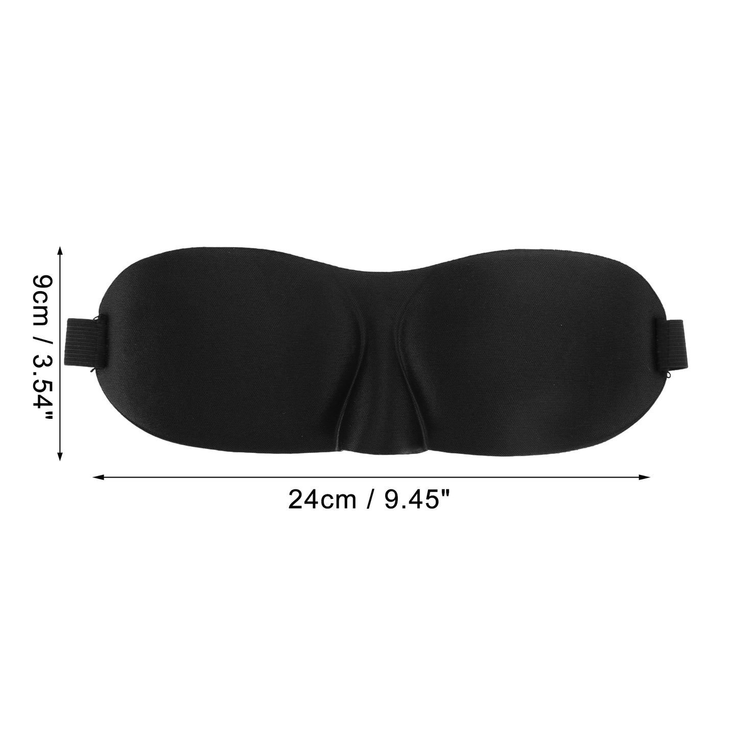 Breathable Elastic Band 3D Sleep Mask for Travel Rest Black