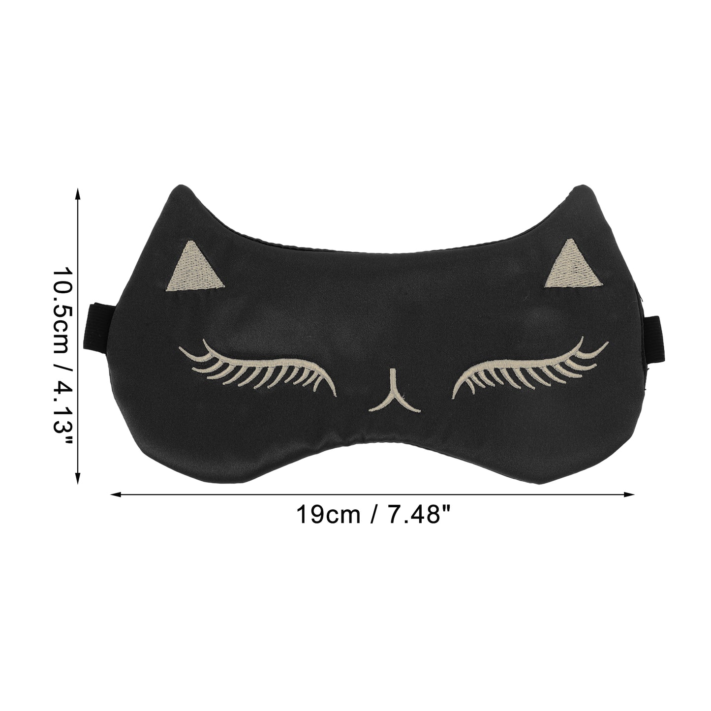 Soft Cartoon Sleep Mask Eye Shade Cover for Travel Black