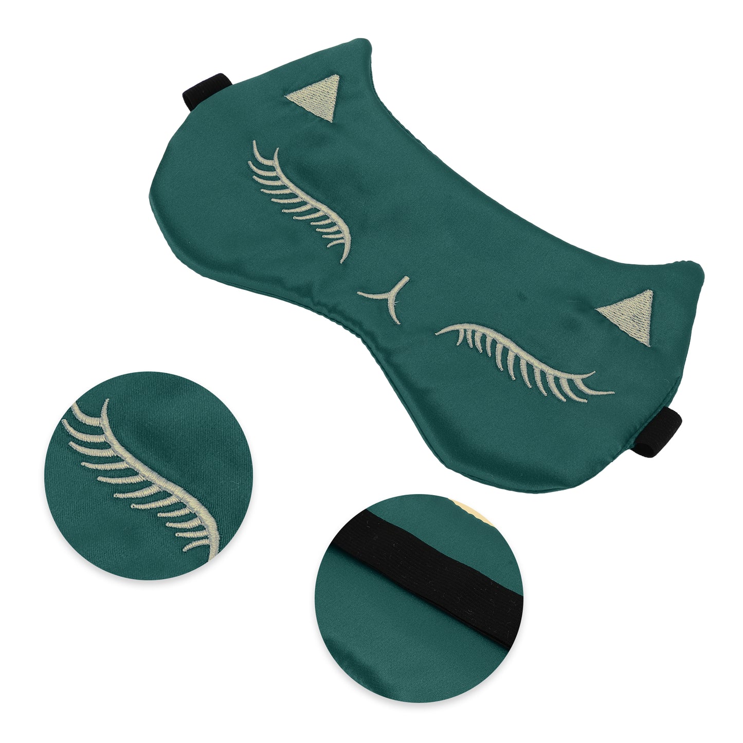 Soft Cartoon Sleep Mask Eye Shade Cover for Travel Dark Green