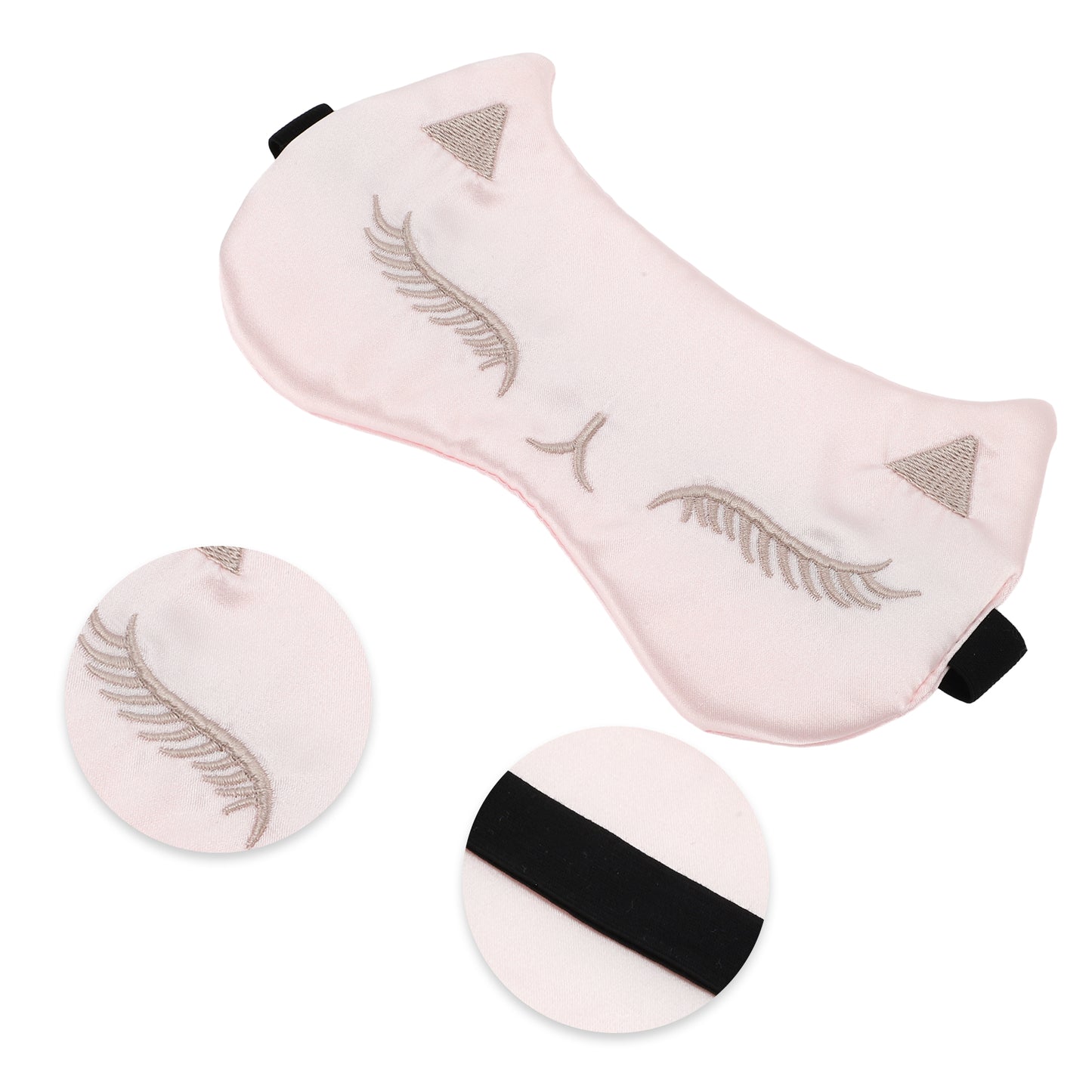 Soft Cartoon Sleep Mask Eye Shade Cover for Travel Pink