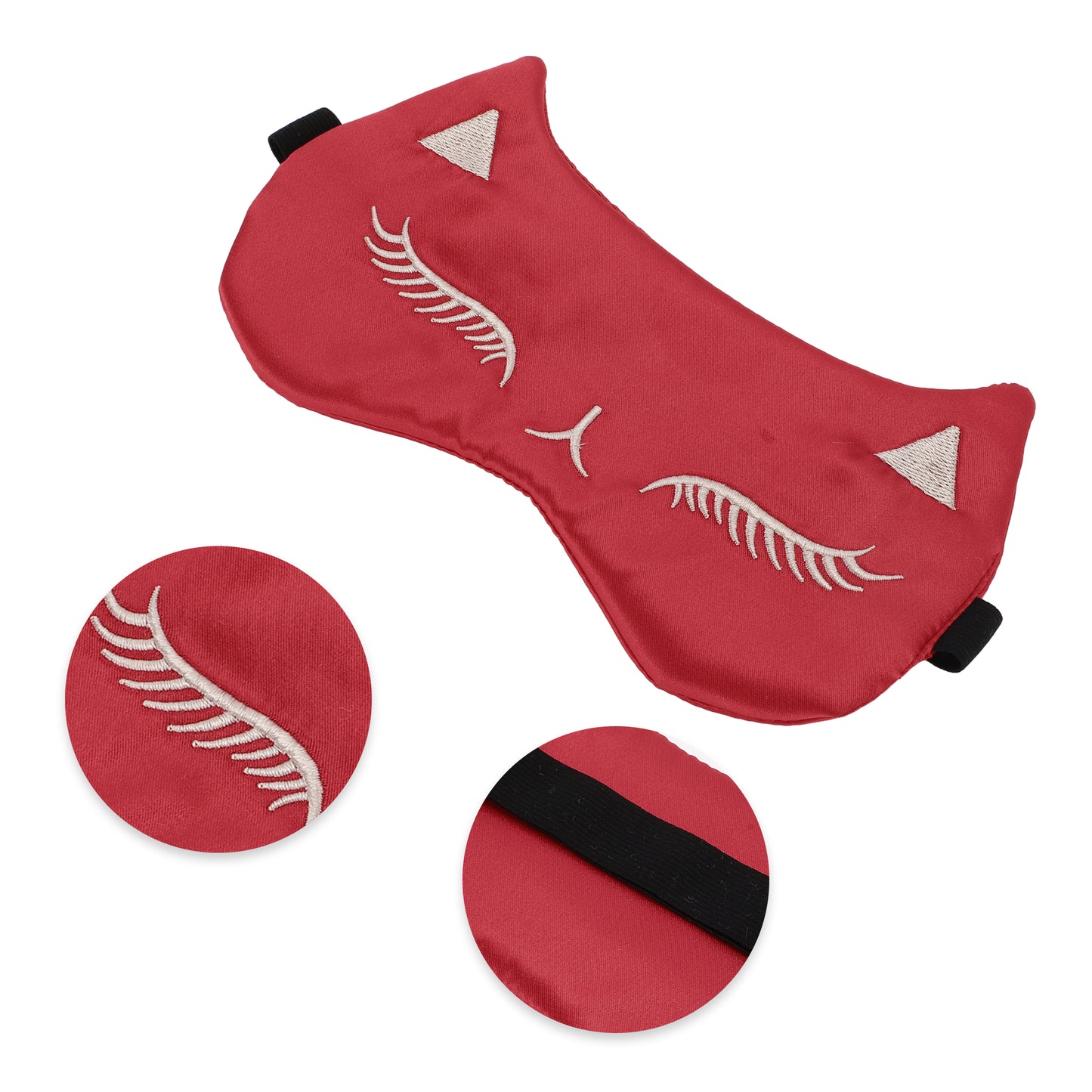 Soft Cartoon Sleep Mask Eye Shade Cover for Travel Red