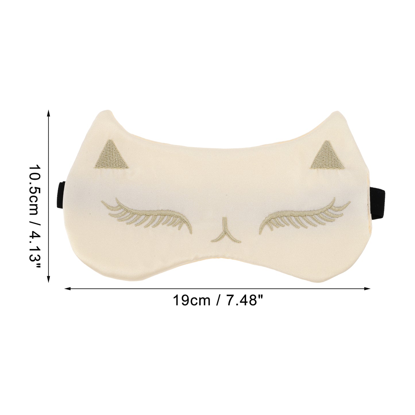 Soft Cartoon Sleep Mask Eye Shade Cover for Travel Apricot