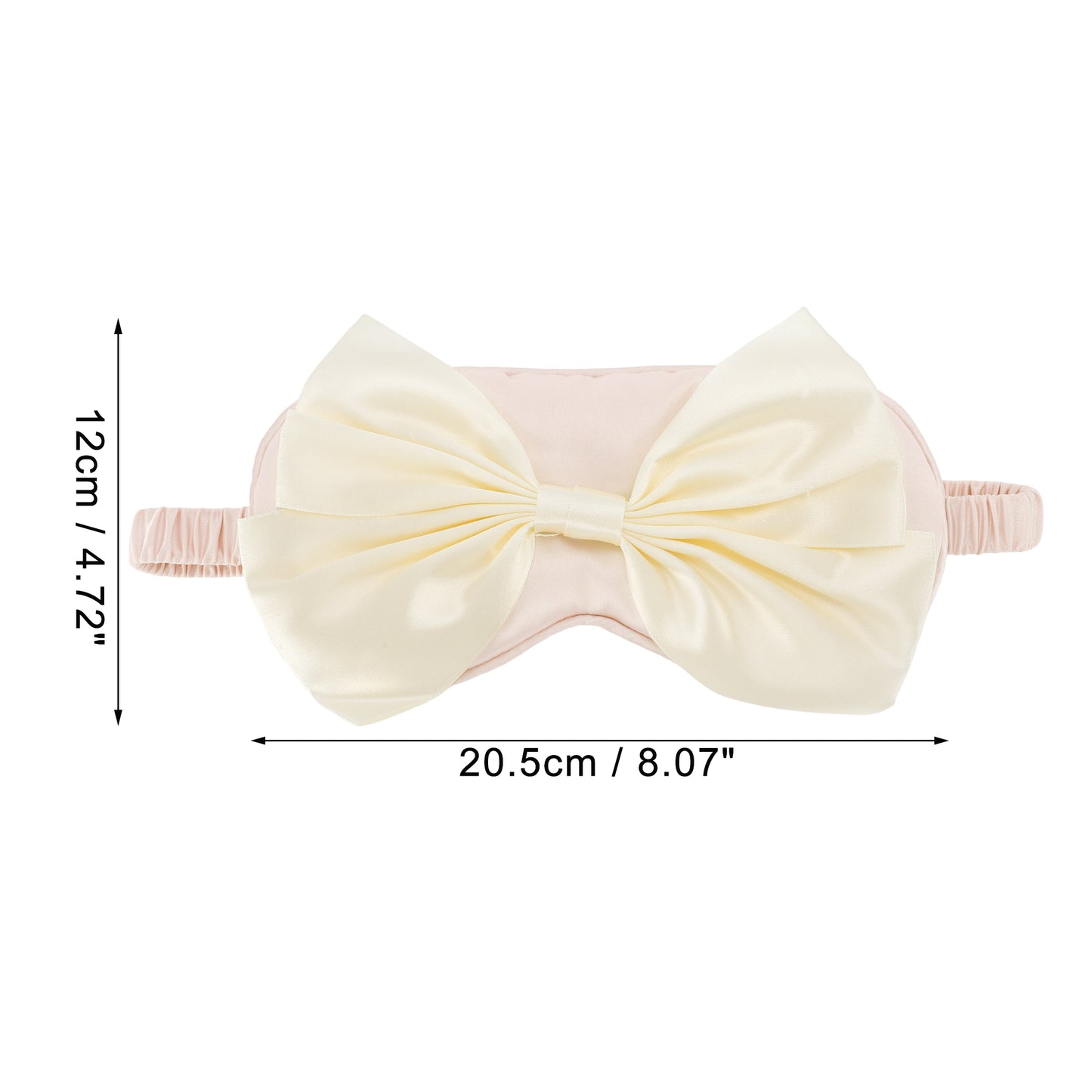 Soft Cute Bow Sleep Mask Elastic Eye Shade Cover for Travel Light Pink