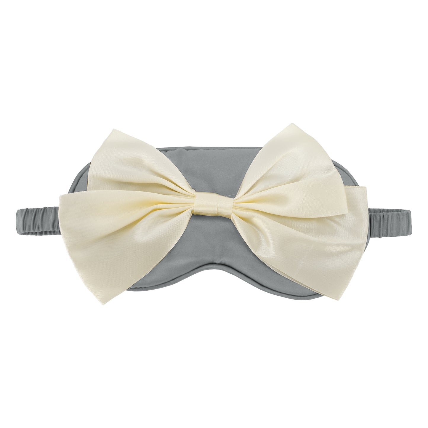 Soft Cute Bow Sleep Mask Elastic Eye Shade Cover for Travel Gray