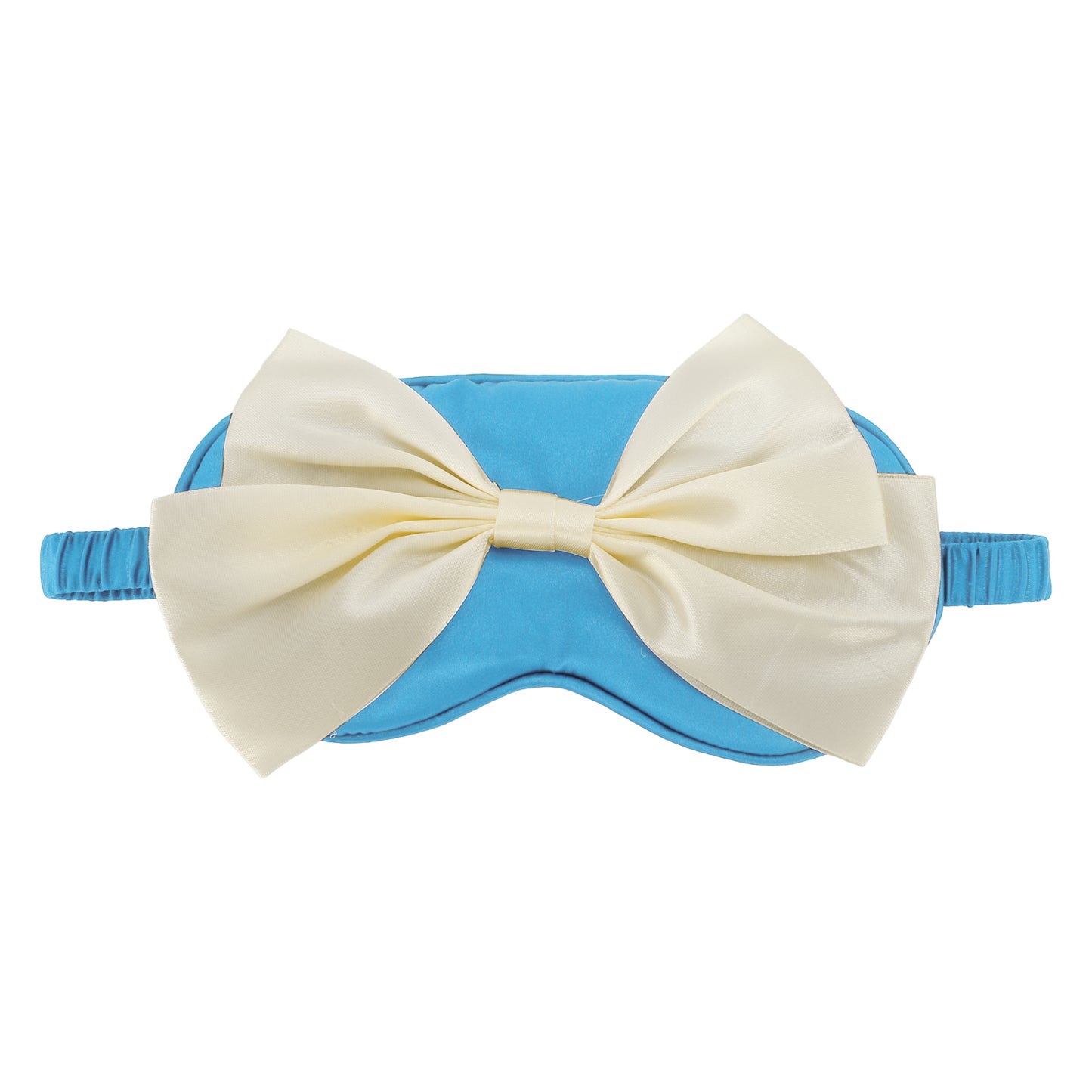 Soft Cute Bow Sleep Mask Elastic Eye Shade Cover for Travel Sky Blue