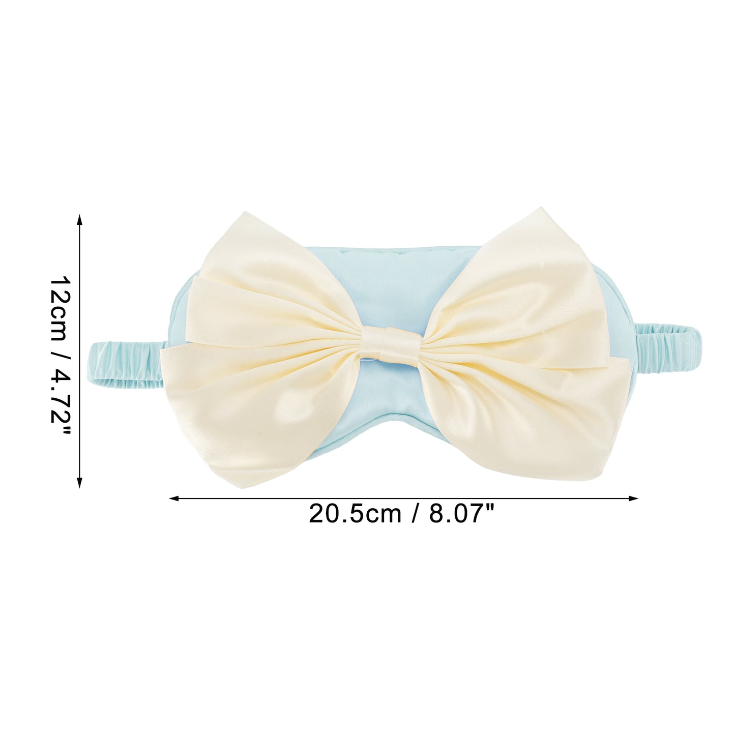 Soft Cute Bow Sleep Mask Elastic Eye Shade Cover for Travel Blue