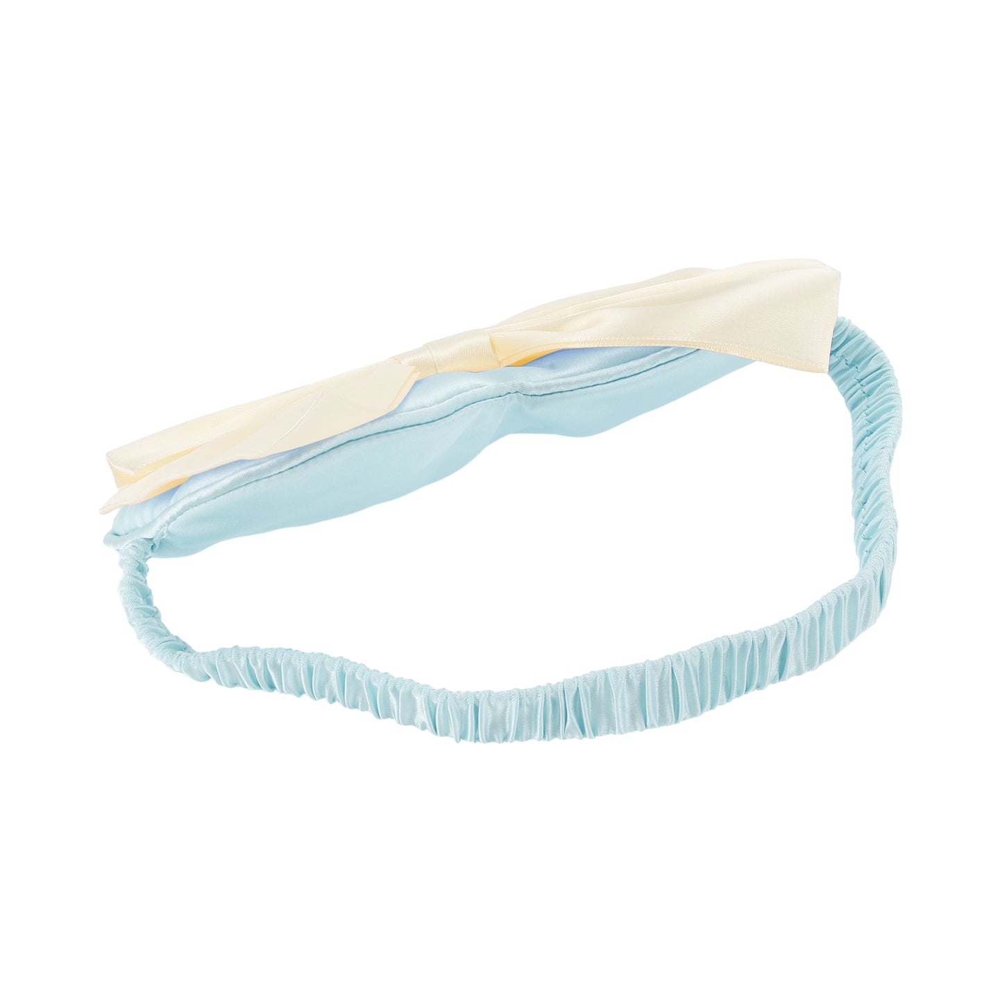 Soft Cute Bow Sleep Mask Elastic Eye Shade Cover for Travel Blue