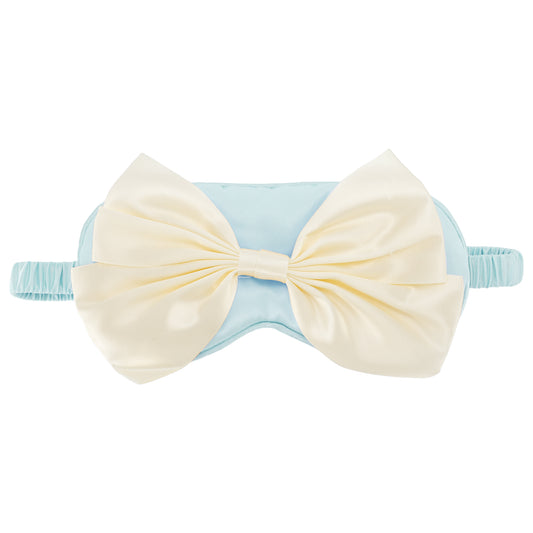 Soft Cute Bow Sleep Mask Elastic Eye Shade Cover for Travel Blue