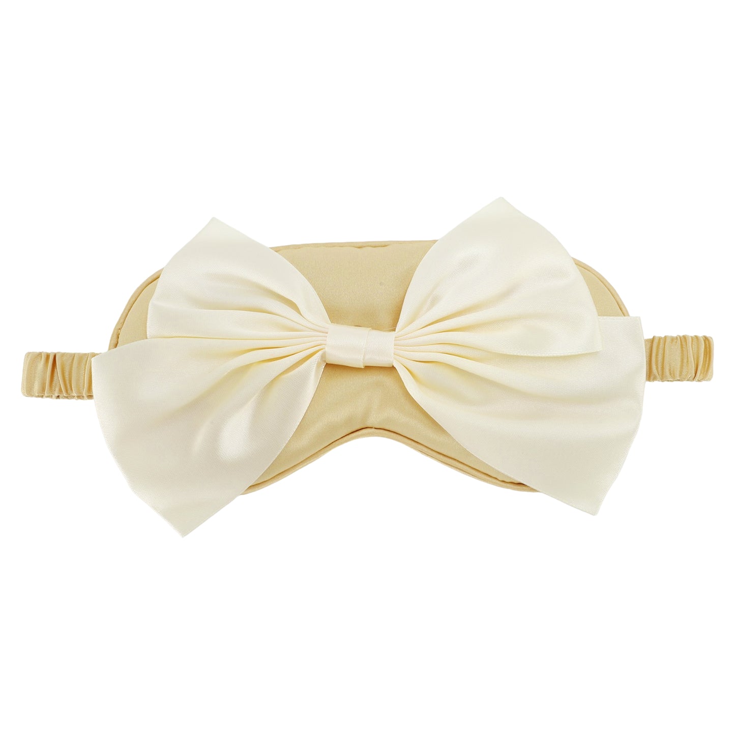Soft Cute Bow Sleep Mask Elastic Eye Shade Cover for Travel Gold Tone