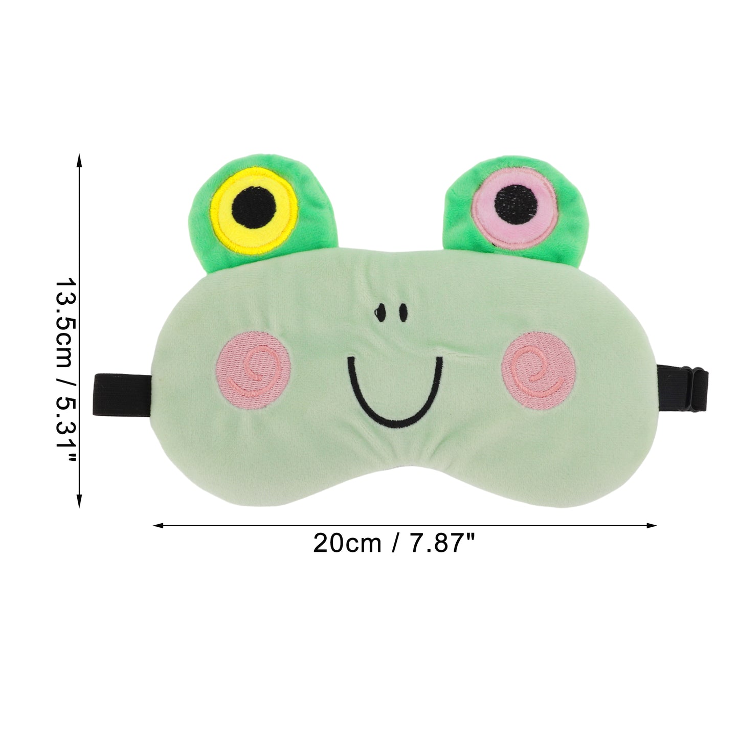 Soft Cartoon Frog U-shaped Mouth Sleep Eye Mask for Travel Green