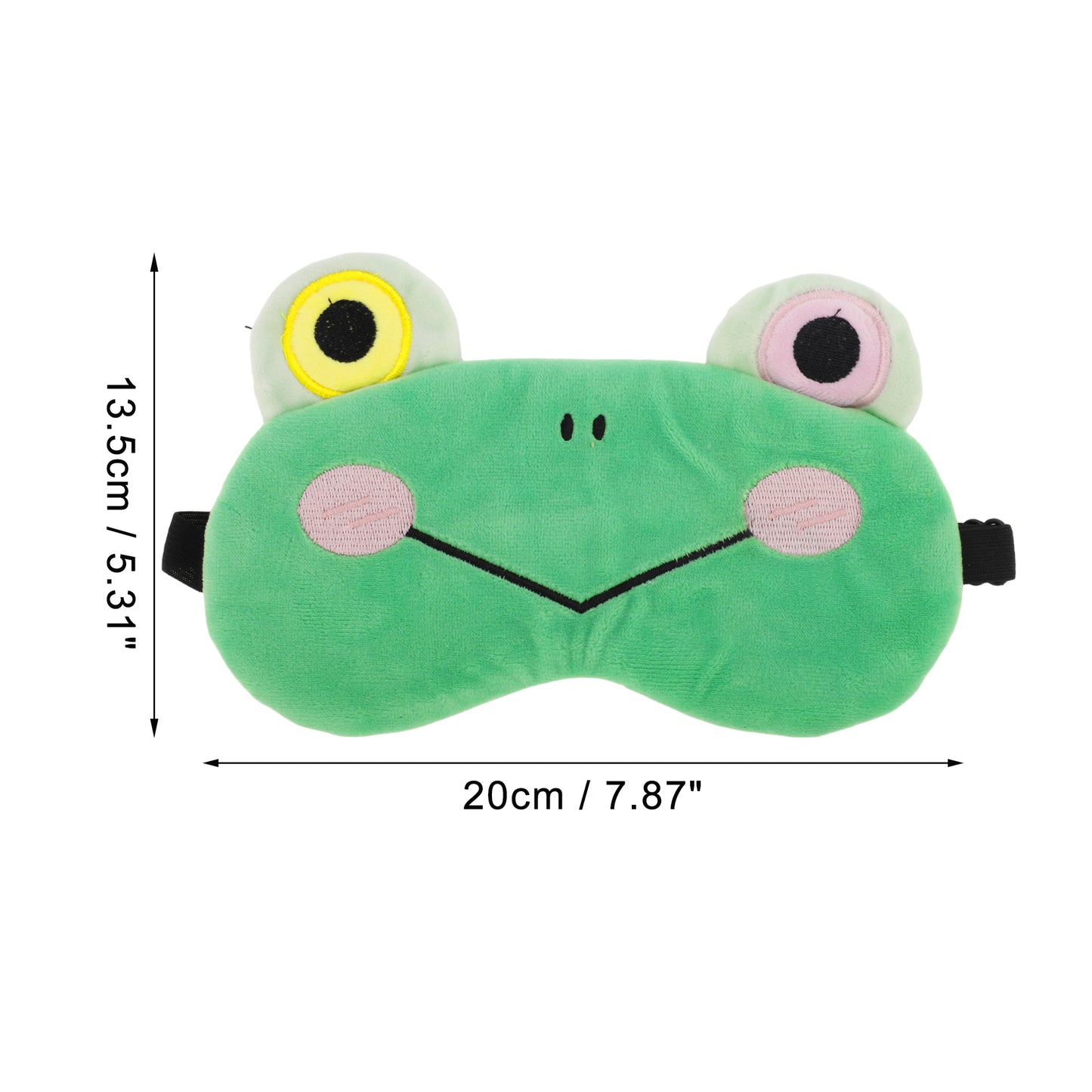 Soft Cartoon Frog V-shaped Mouth Sleep Eye Mask for Travel Green