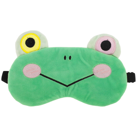 Soft Cartoon Frog V-shaped Mouth Sleep Eye Mask for Travel Green