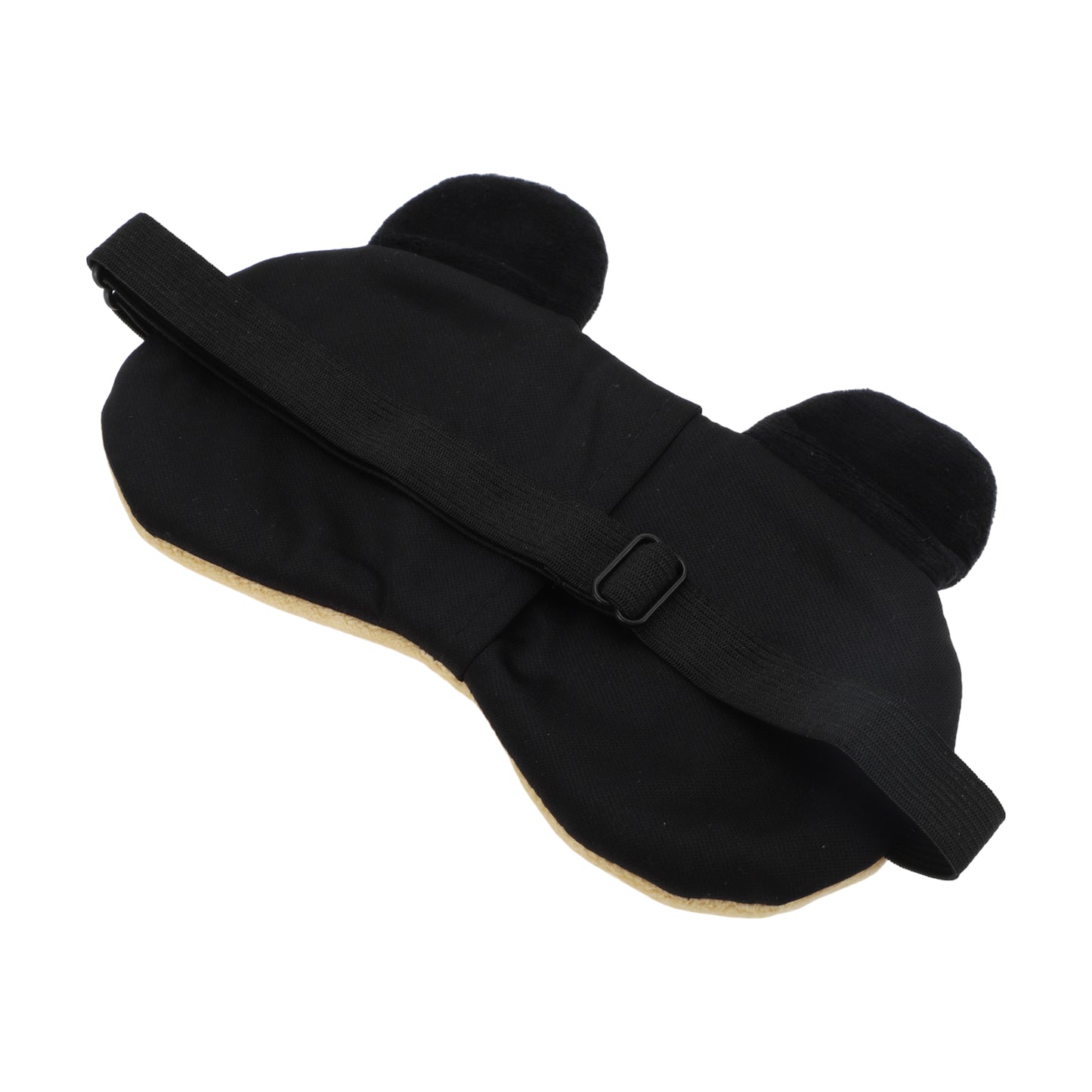 Soft Cartoon Squinting Eyes Sleep Eye Mask for Travel Khaki