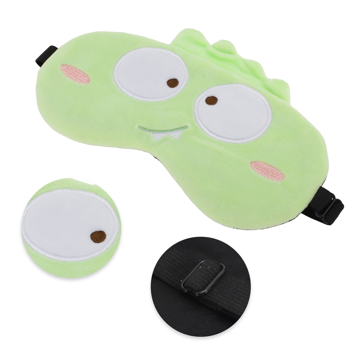 Soft Cartoon Monster Sleep Eye Mask for Travel Green