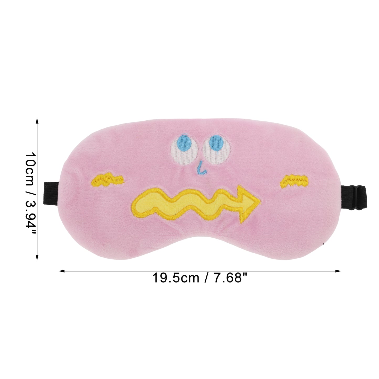 Soft Cartoon Wave Sleep Eye Mask for Travel Pink