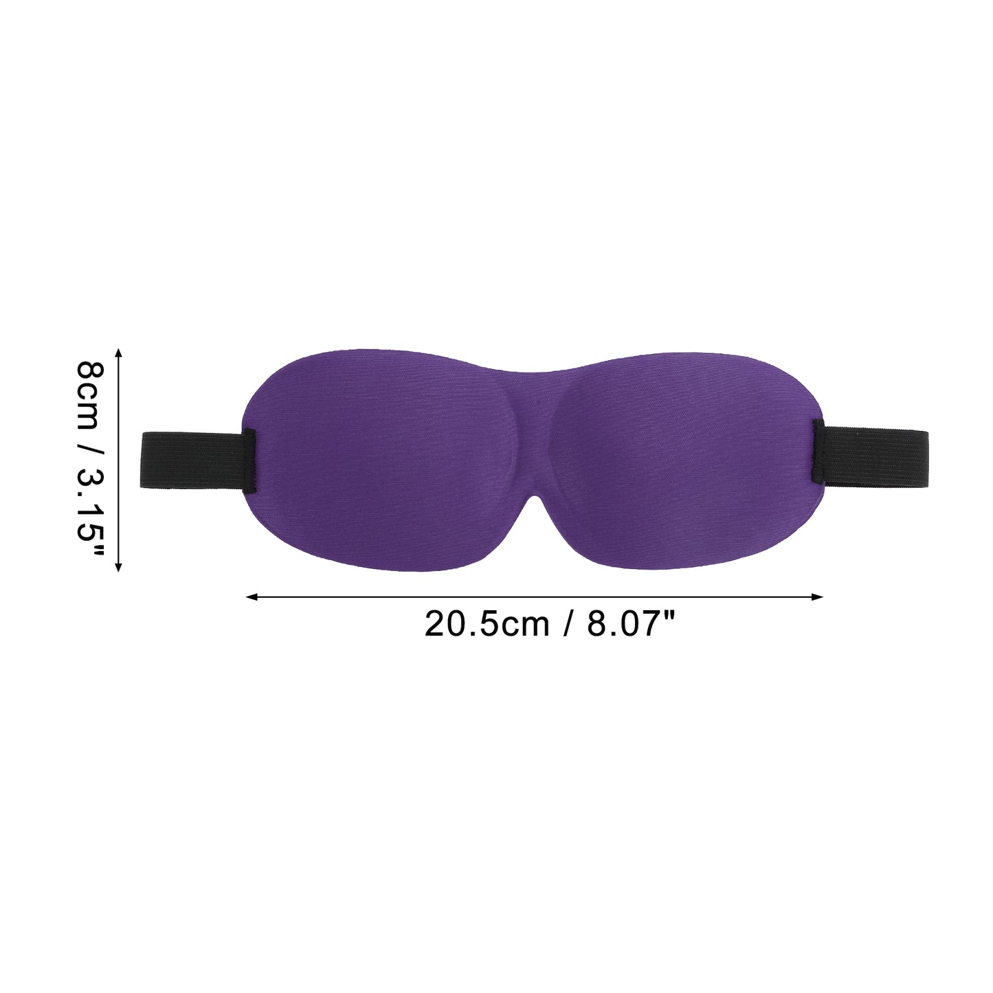 Breathable Magic Tapes 3D Sleep Mask Eye Shade Cover for Rest Purple