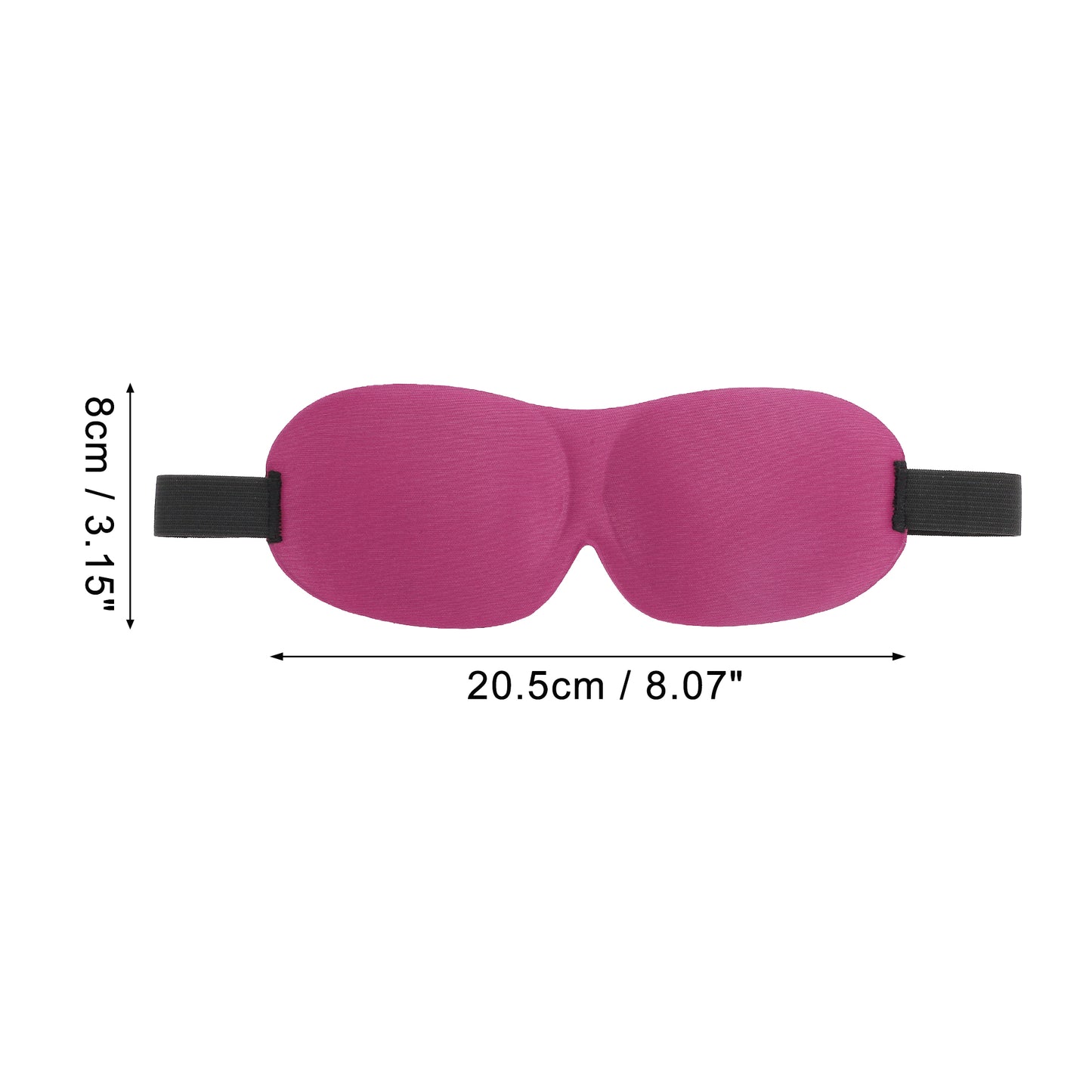 Breathable Magic Tapes 3D Sleep Mask Eye Shade Cover for Rest Rose Red