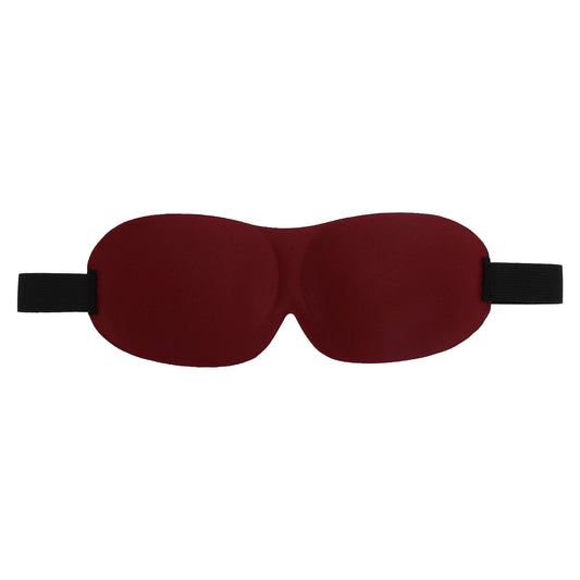 Breathable Magic Tapes 3D Sleep Mask Eye Shade Cover for Rest Wine Red