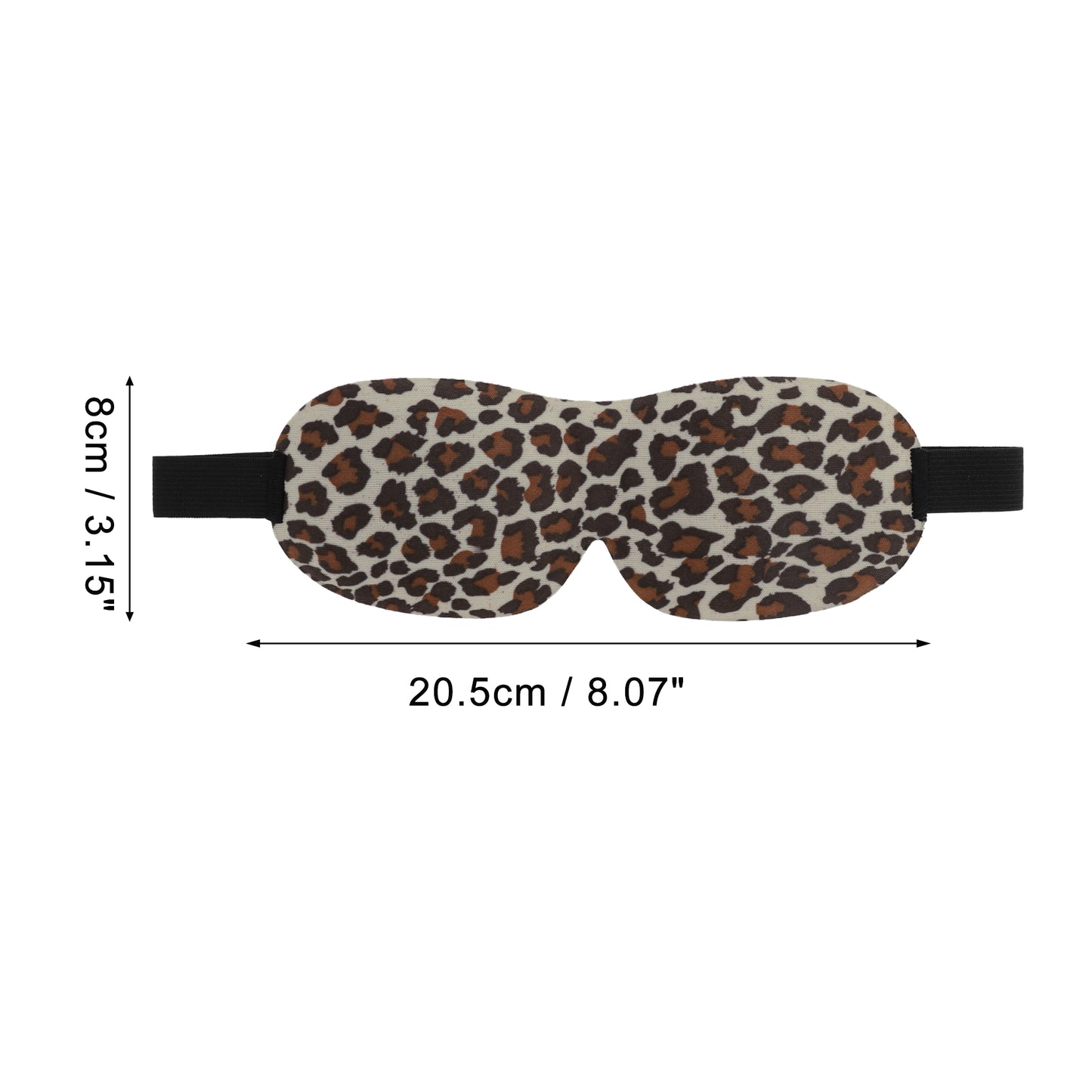 Breathable Magic Tapes 3D Sleep Mask Shade Cover for Rest Brown